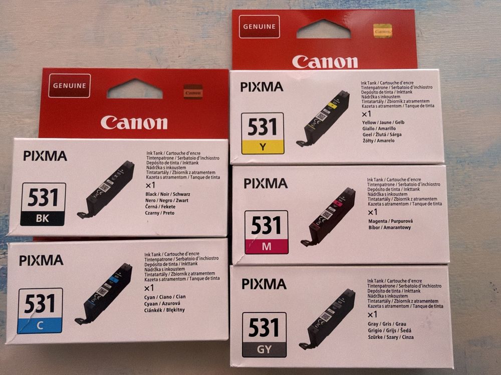 Canon PIXMA 531 Druckerpatronen, 5 Farben, Original (Neu (gemäss ...