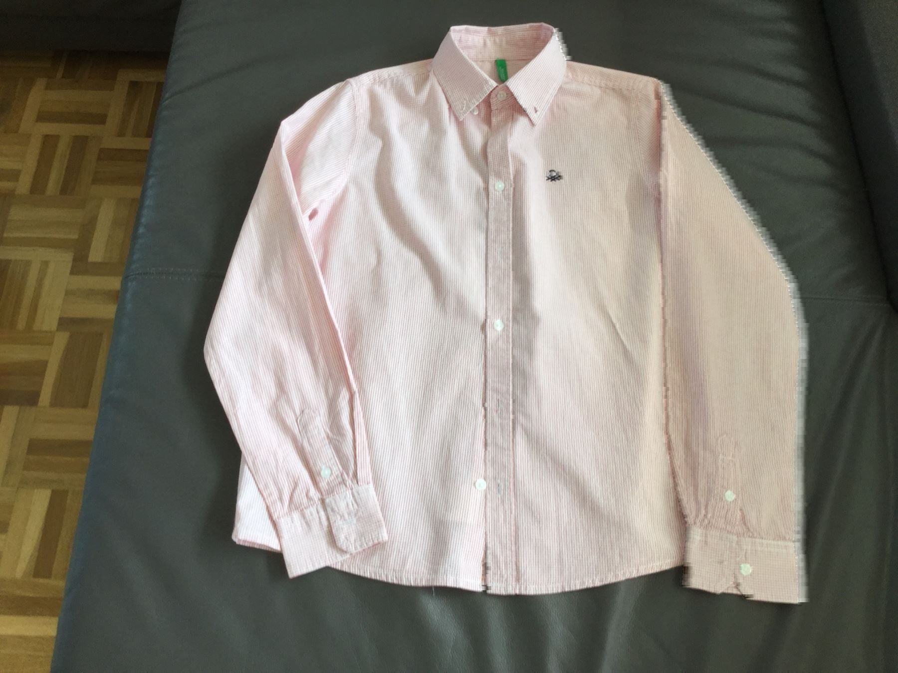 Benetton Camicie, T-shirt & Polo: gepflegtes Hemd weiss/rot/kariert – Usato da Horw venduto da Benny017