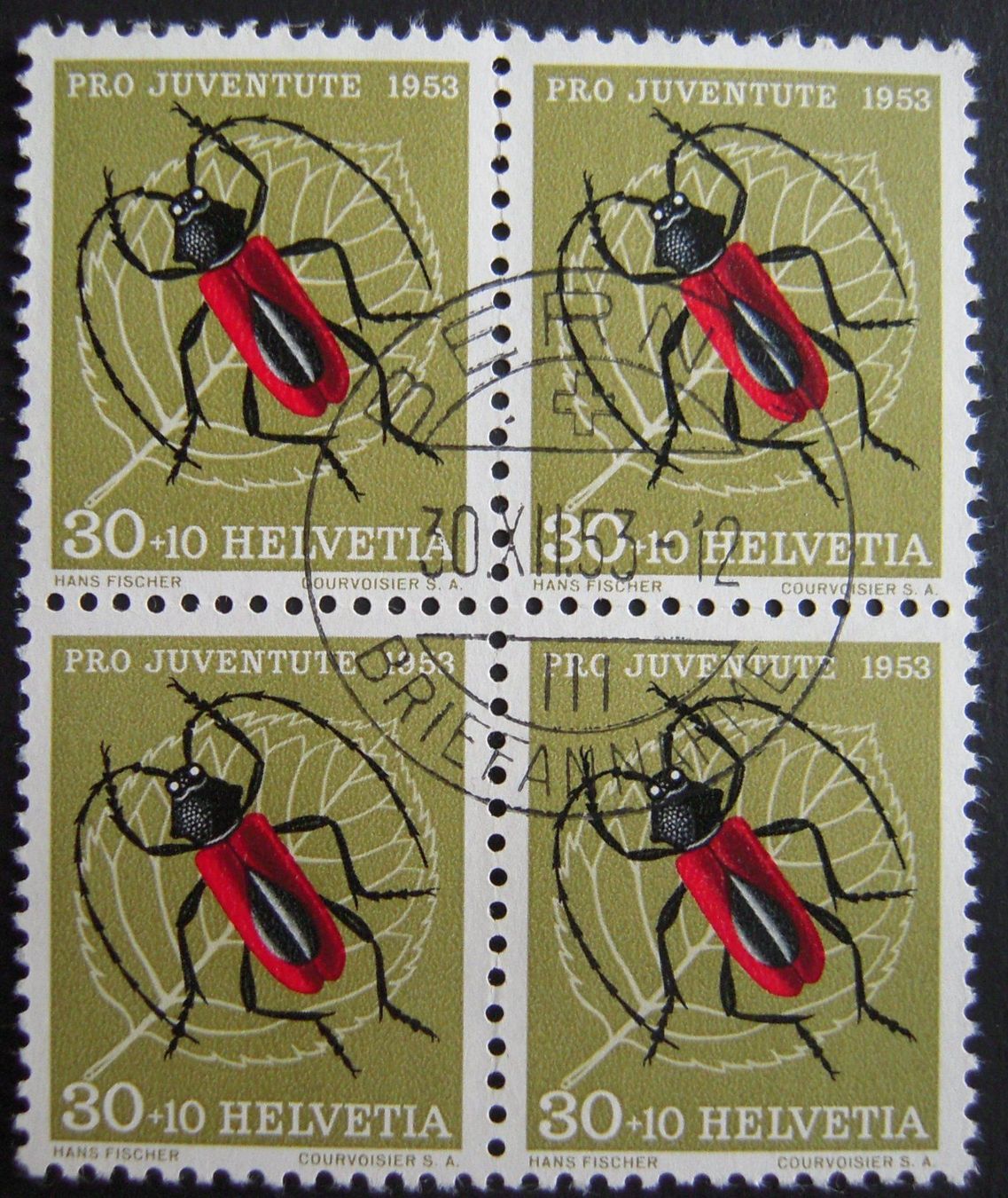 Tutti i francobolli: PJ 1953 Nr.151 VB gest. Bern 30.12. 1953 – Usato da Stallikon venduto da Saentis2014