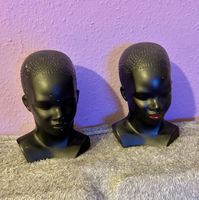 2x Bustes Africains, Vintage 50’s, Décoration