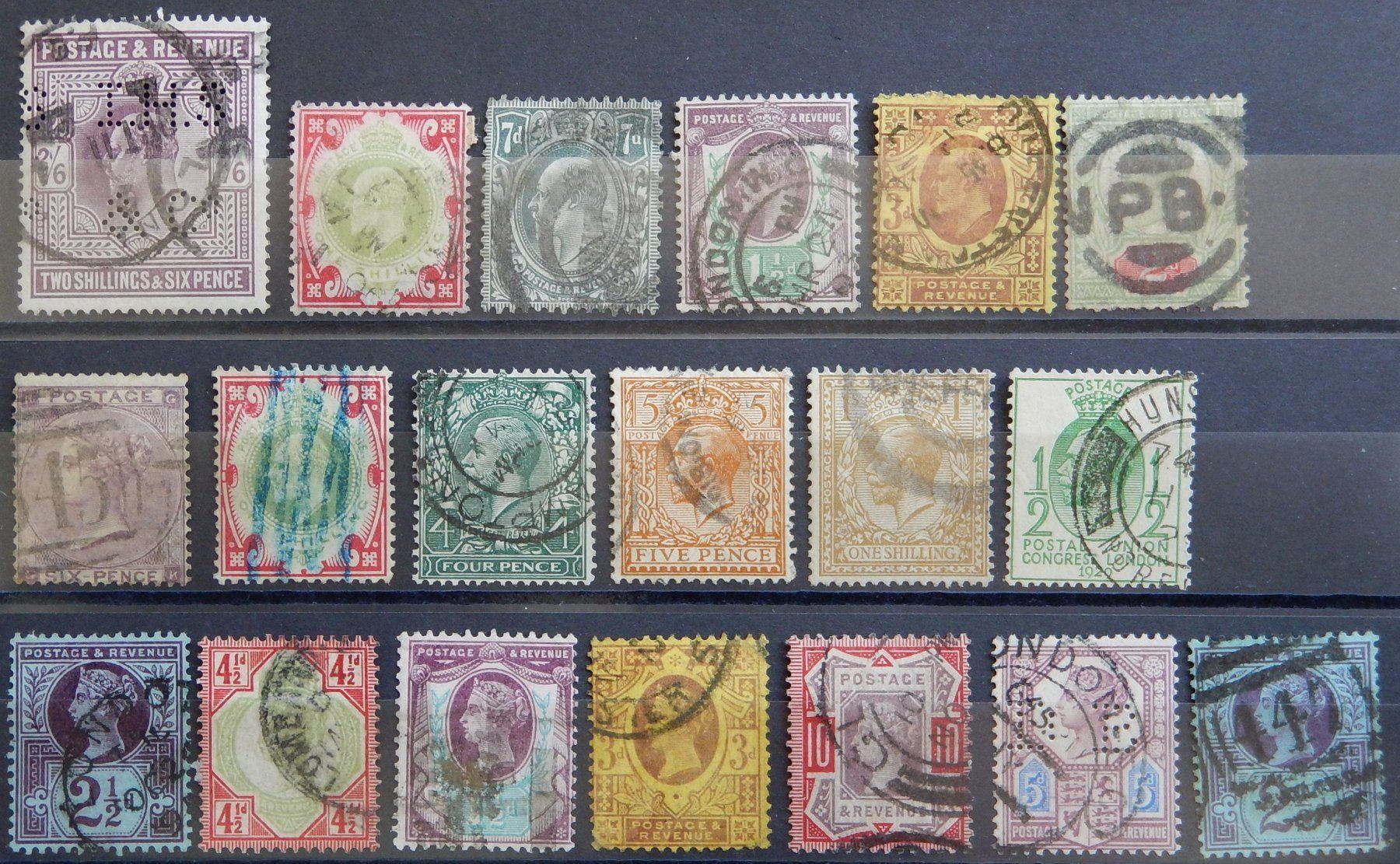 Tutti i francobolli: Grossbritannien ex Kat. 20-170 1862/192 – Usato da Zürich venduto da Muehlekauf