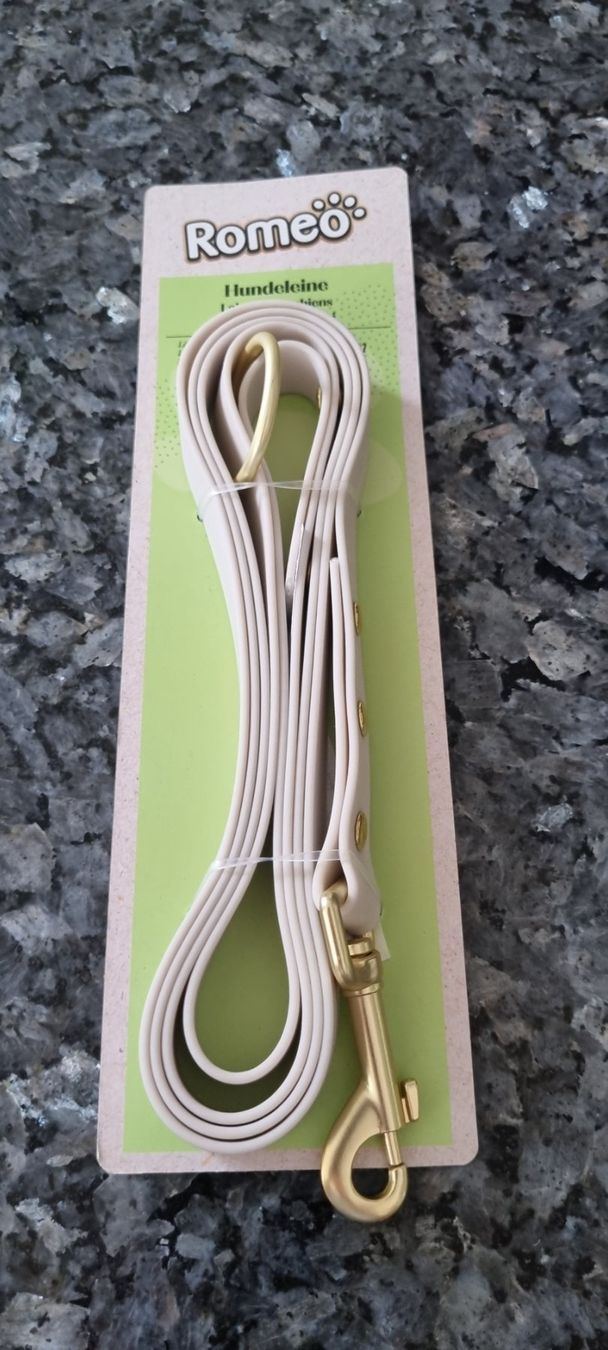 Collier et laisse: Romeo Hundeleine 168 cm beige neu – Neuf (Voir description) à egliswil par Maggy6