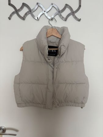 Zara Übergangsweste Damen Weiss Grösse M gebraucht
