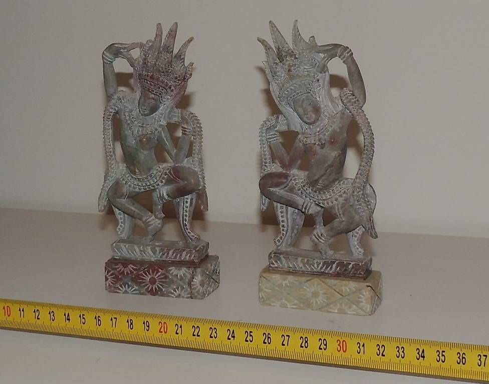 Skulpturen & Statuen: Danceuses apsara (paire de 2 pièces) – Neu (gemäss Beschreibung) aus Soral von StefGeneva 1