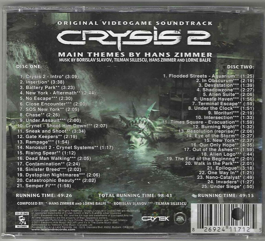 CD: Hans Zimmer/Lorne Balfe - Crysis 2 - 2 X CD – Usato da Genève venduto da CDLPBookS 1