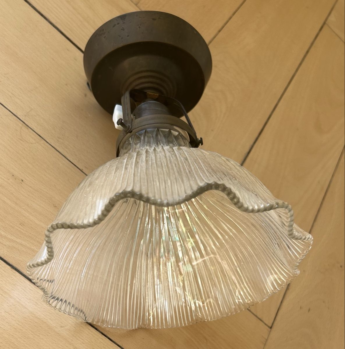 Lampadari & plafoniere: Vintage Deckenlampe Glas – Usato da Bern venduto da oggetti_20
