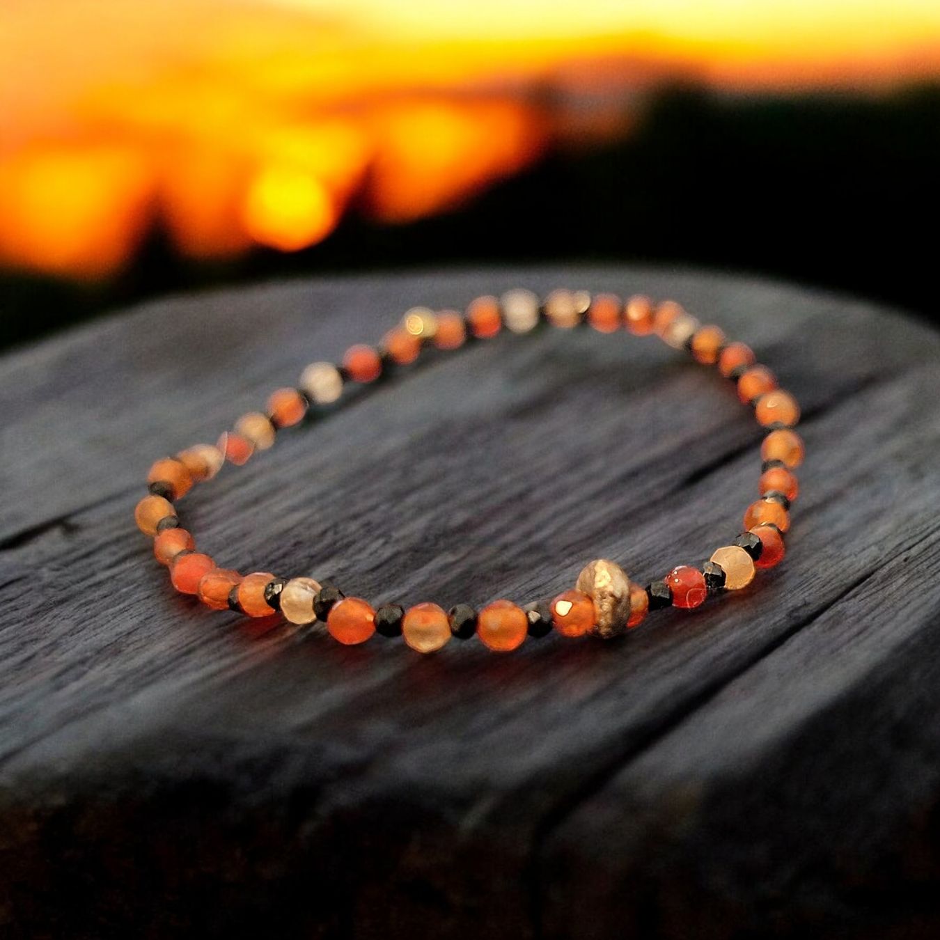Bracciali & Braccialetti: Armband Karneol, Turmalin & Bronze – Nuovo e nell'imballaggio originale da Aarau venduto da Schmuckhoehle_MD 1