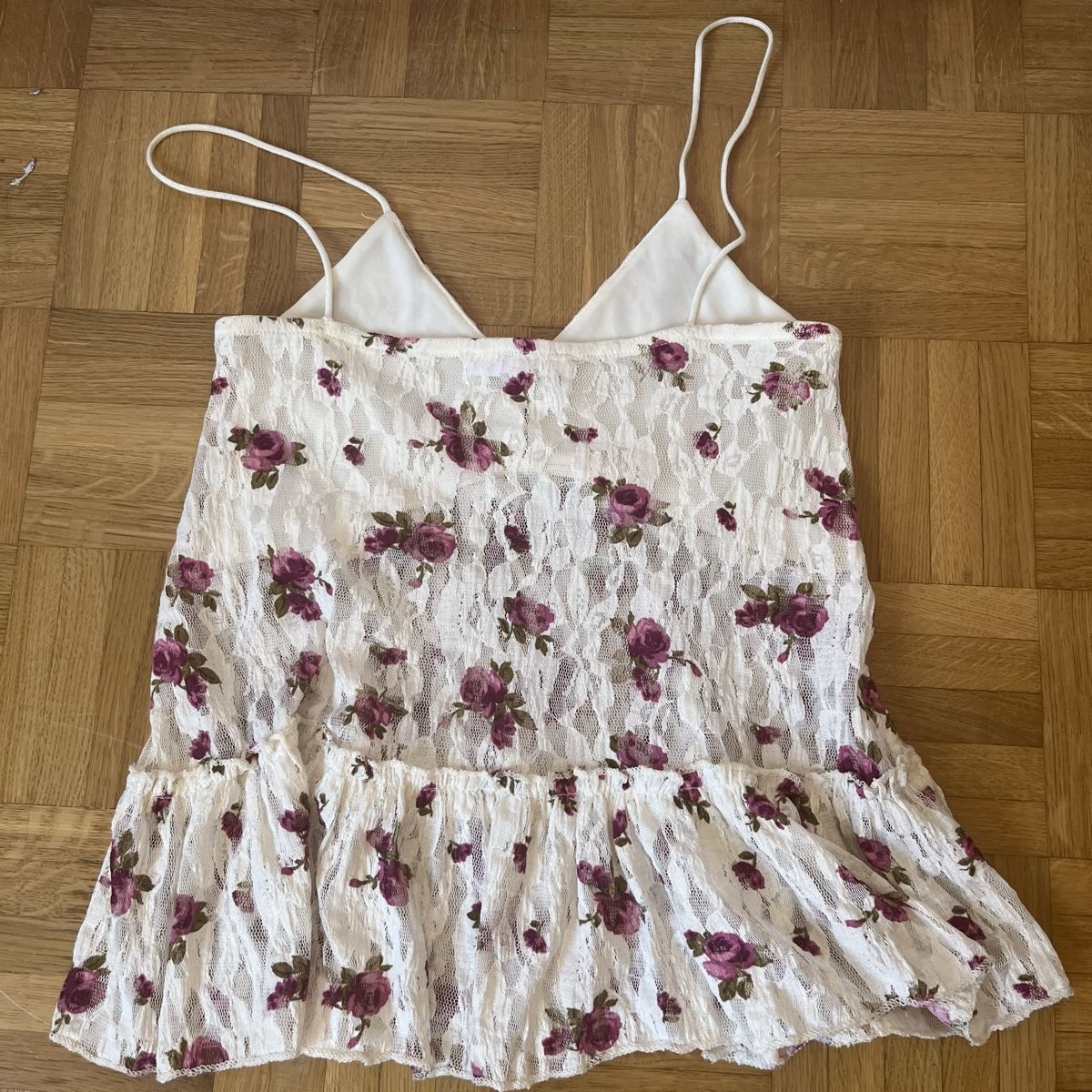 Stradivarius Top: Top Stradivarius fleuri dentelle taille XS – Usato da Vevey venduto da jul_xh6s 2