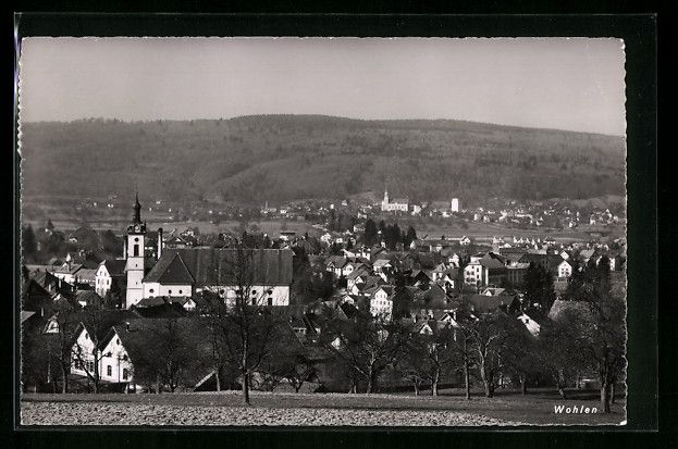 Cartoline postali: AK Wohlen /AG, Teilansicht mit Kirche – Usato da Berlin venduto da bartko-reher