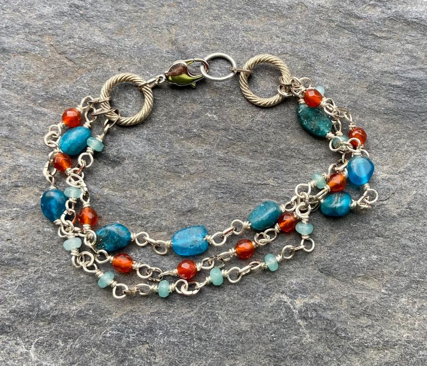Bracelet 3 rangs dégradé extérieur main image 0