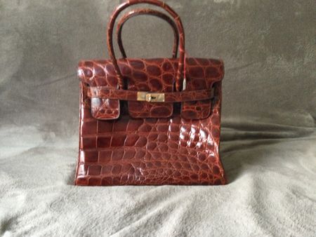 Sac vintage style Kelly  en cuir
