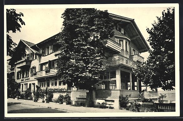 Cartoline postali: AK Aeschi /BE, Hotel Seeblick – Usato da Berlin venduto da bartko-reher
