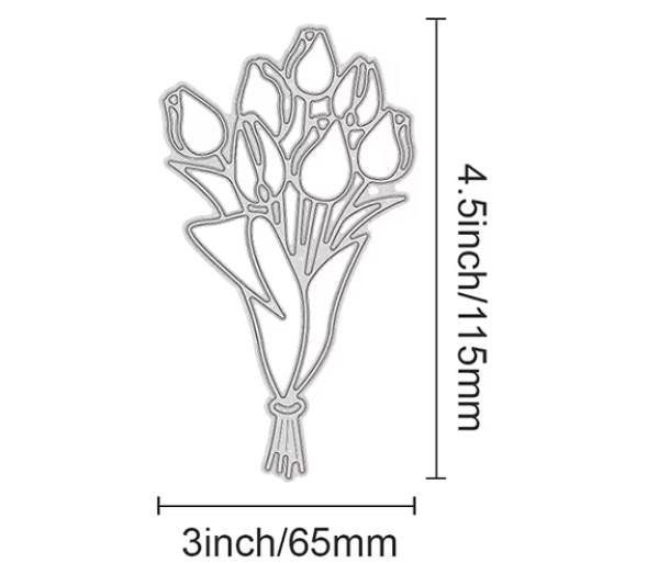 Schablonen: Neue Stanzschablone Tulpenstrauss – Neu und originalverpackt aus Effretikon von wenuss 3