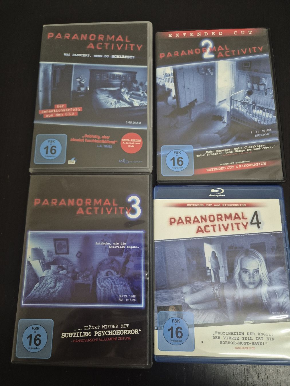 Alle DVDs: Paranormal Activity 1-4 DVD Blu-ray Set gebraucht – Gebraucht aus Wald ZH von _Hotarubi_