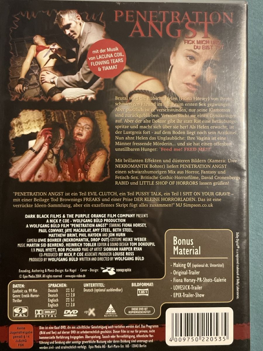 Tutti i DVDs: Penetration Angst (2003) – Usato da Waldenburg venduto da Mimily33 1