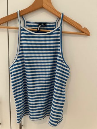 Top Pieces Gr.M blau/weiss gestreift
