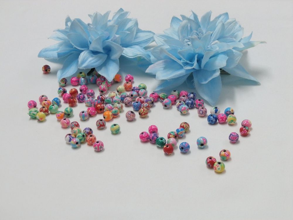 50 Polymer Perlen (2294) (Neu und originalverpackt) in Blatten b ...