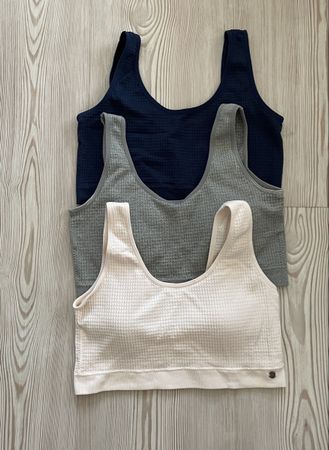 3er Set Tanktops Damen Grösse L Blau Grau rosa 