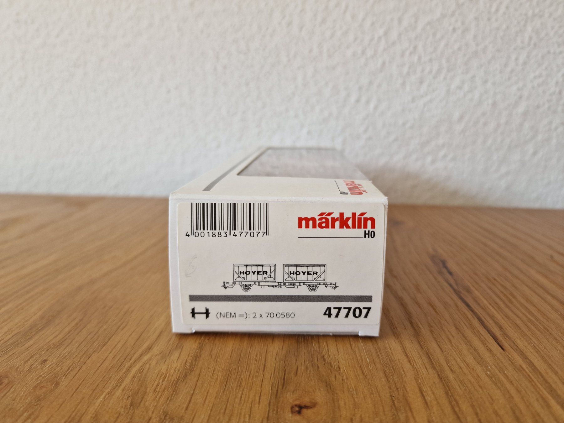 Märklin Modellini di ferrovie: DB Containerwagen mit 2 Hoyer Container H0 – Usato da Matten b. Interlaken venduto da lor_hr9w 5