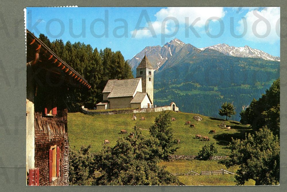 AK color Falera GR Kirche San Remigius,Signina ≈ 1984 (Gebraucht) in ...