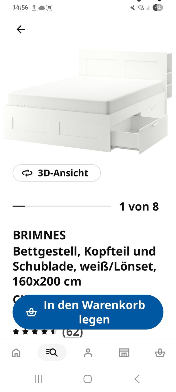 Ikea Betten: Bett 160x200 IKEA BRIMNES – Gebraucht aus Stettlen von cth_rsc2 2