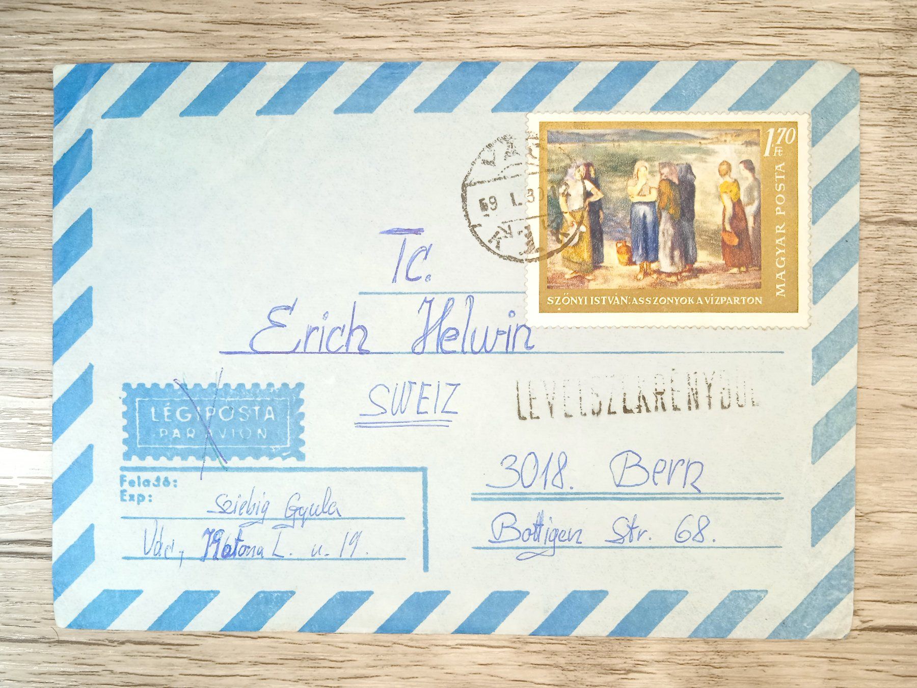 Alle Briefmarken: TR63 Enveloppe + Timbre Hongrie 1980 – Gebraucht aus Cousset von Patrick_Collections