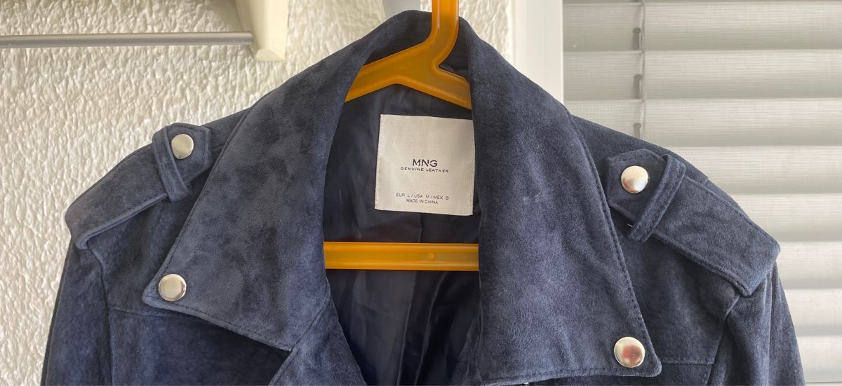 Mango Giacche: Blue Leather Jacket – Usato da Zuoz venduto da noe_g2f5 2