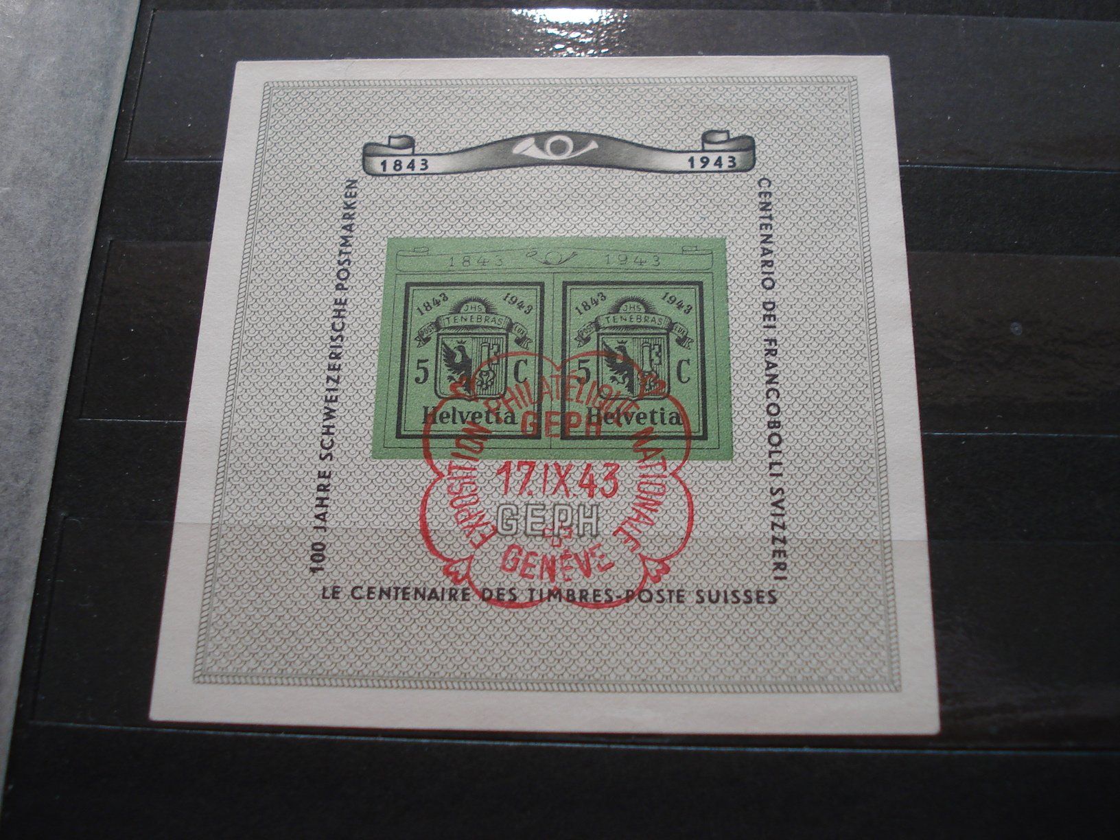 Tous les timbres: Block Genf 1943, roter Sonder-o – D'occasion à Niederwil AG par morostahu