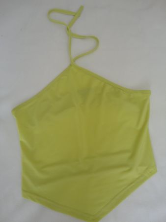 Sommertop Neckholder Neongrün Gr. S