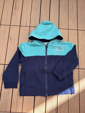Kapuzenjacke blau-grün Grösse 104
