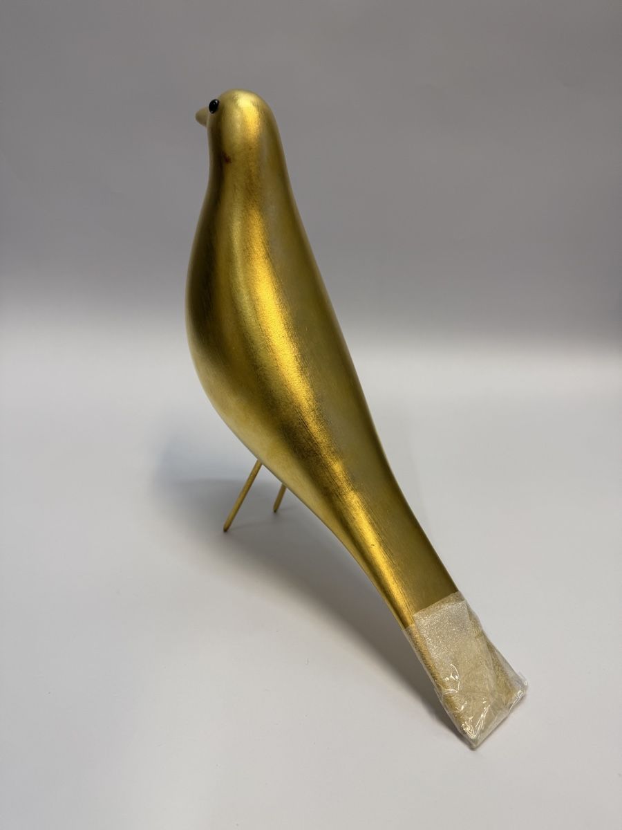 Vitra Statuette: Eames House Bird Gold, Vitra – Nuovo e nell'imballaggio originale da Bottmingen venduto da Ch.Hal 1