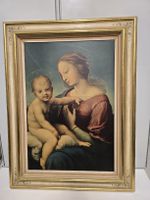 Gemälde Madonna mit Kind im Goldholzrahmen