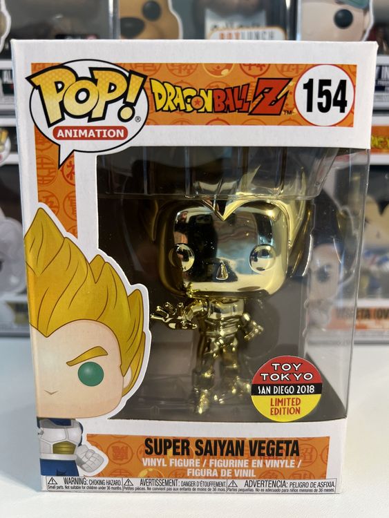 Figurine Pop Dragon Ball Z #154 pas cher : Super Saiyan Vegeta - Gold Chrome (DBZ