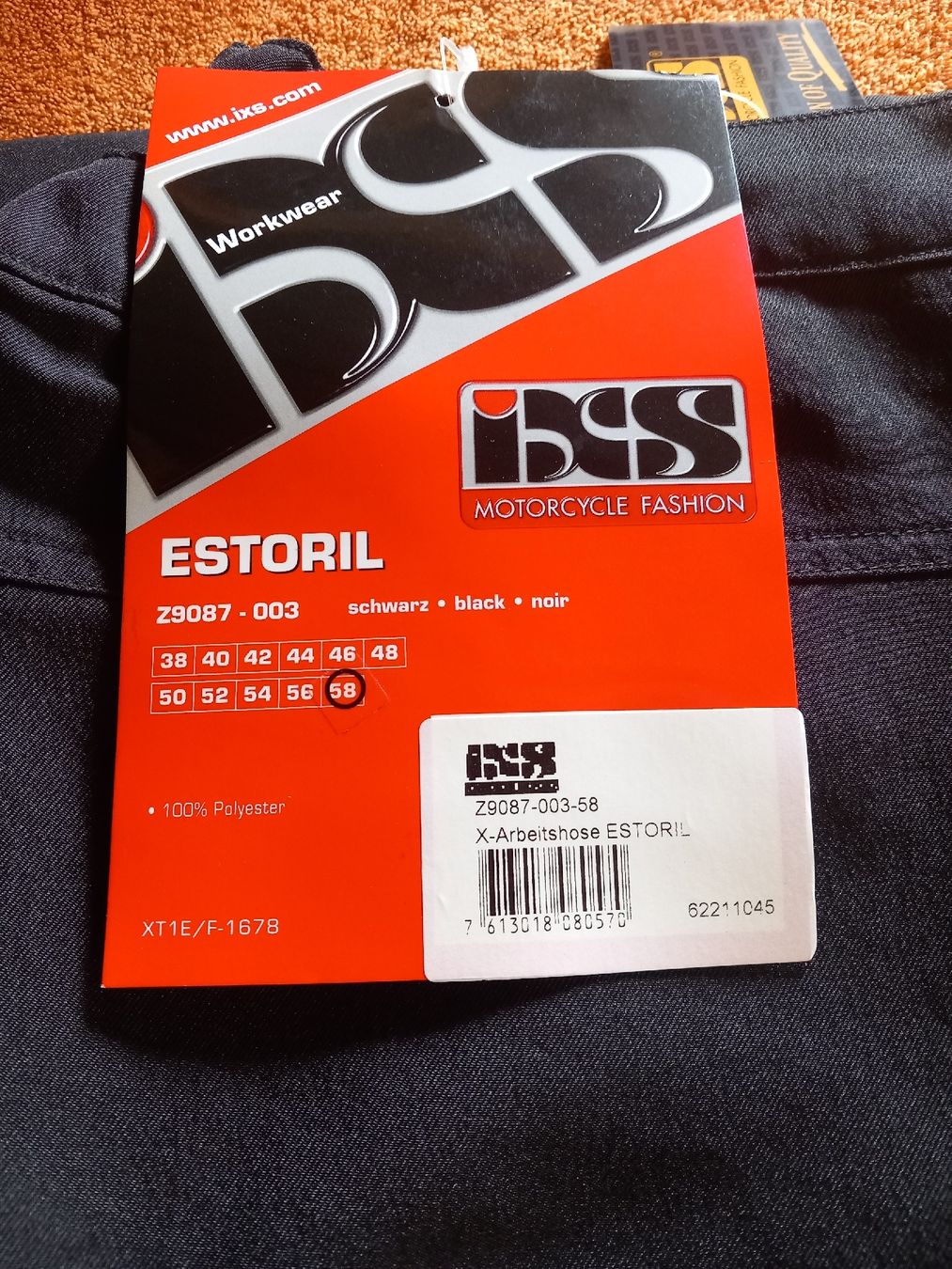 Pantaloni: IXS Workwearhose Grösse 58 Fabrikneu – Nuovo e nell'imballaggio originale da Hochwald venduto da motowear-secondhand
