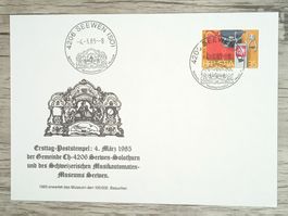 TR17 Enveloppe + Timbre Suisse 1985