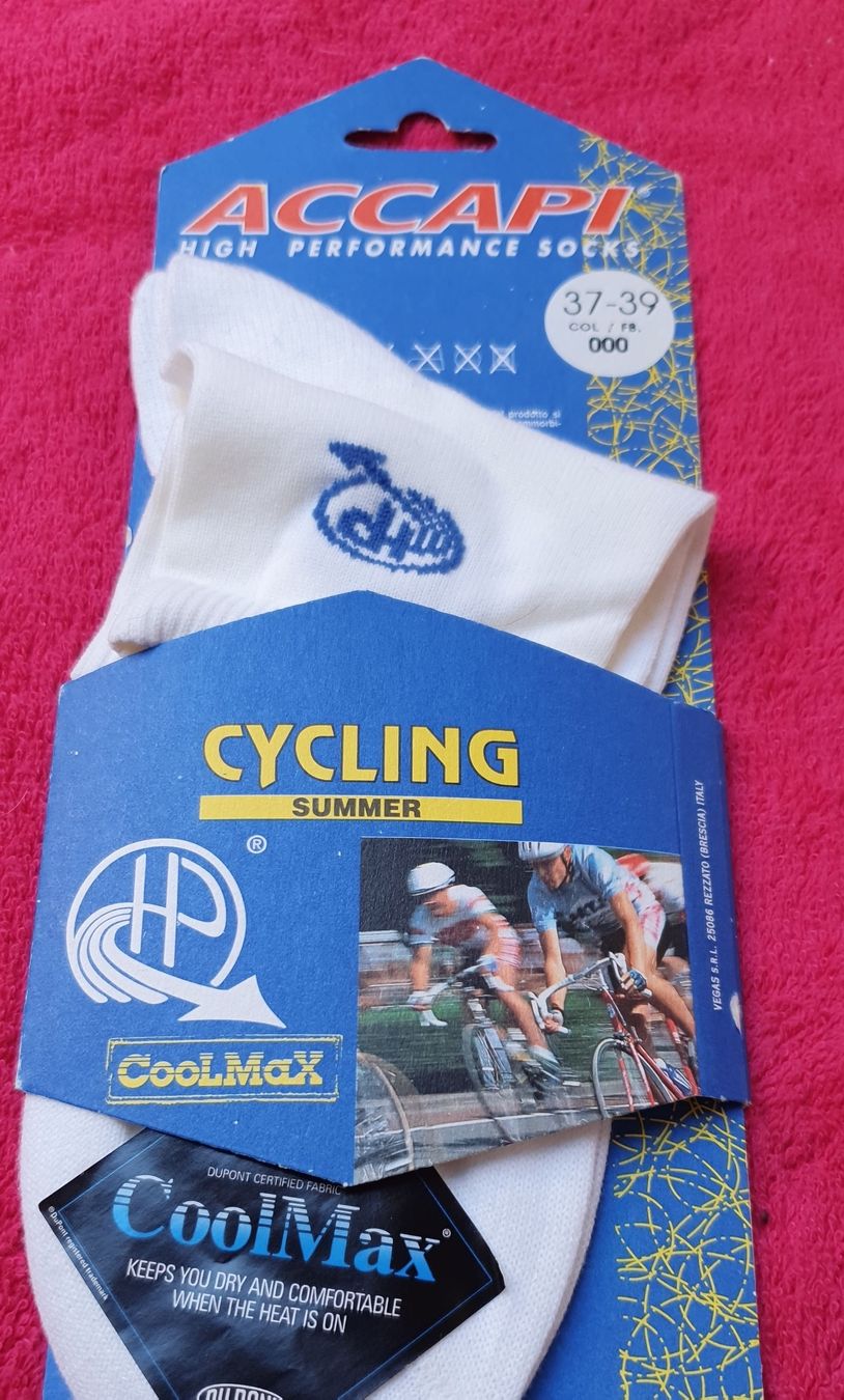 Calze: Chaussettes cyclisme été Accapi CoolMax Taille 37-39 – Nuovo e nell'imballaggio originale da Botyre (Ayent) venduto da Viperine