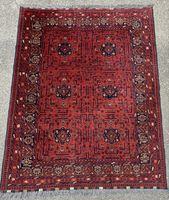 Schöner Orientteppich rot gemustert 200x153 .cm
