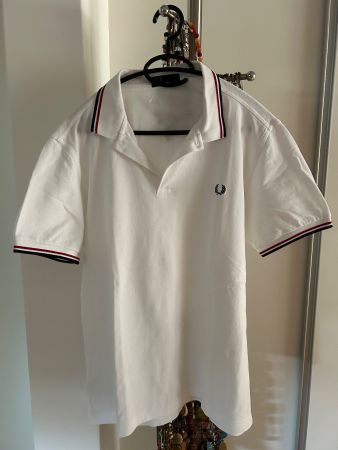 Fred Perry Poloshirt white Gr. L