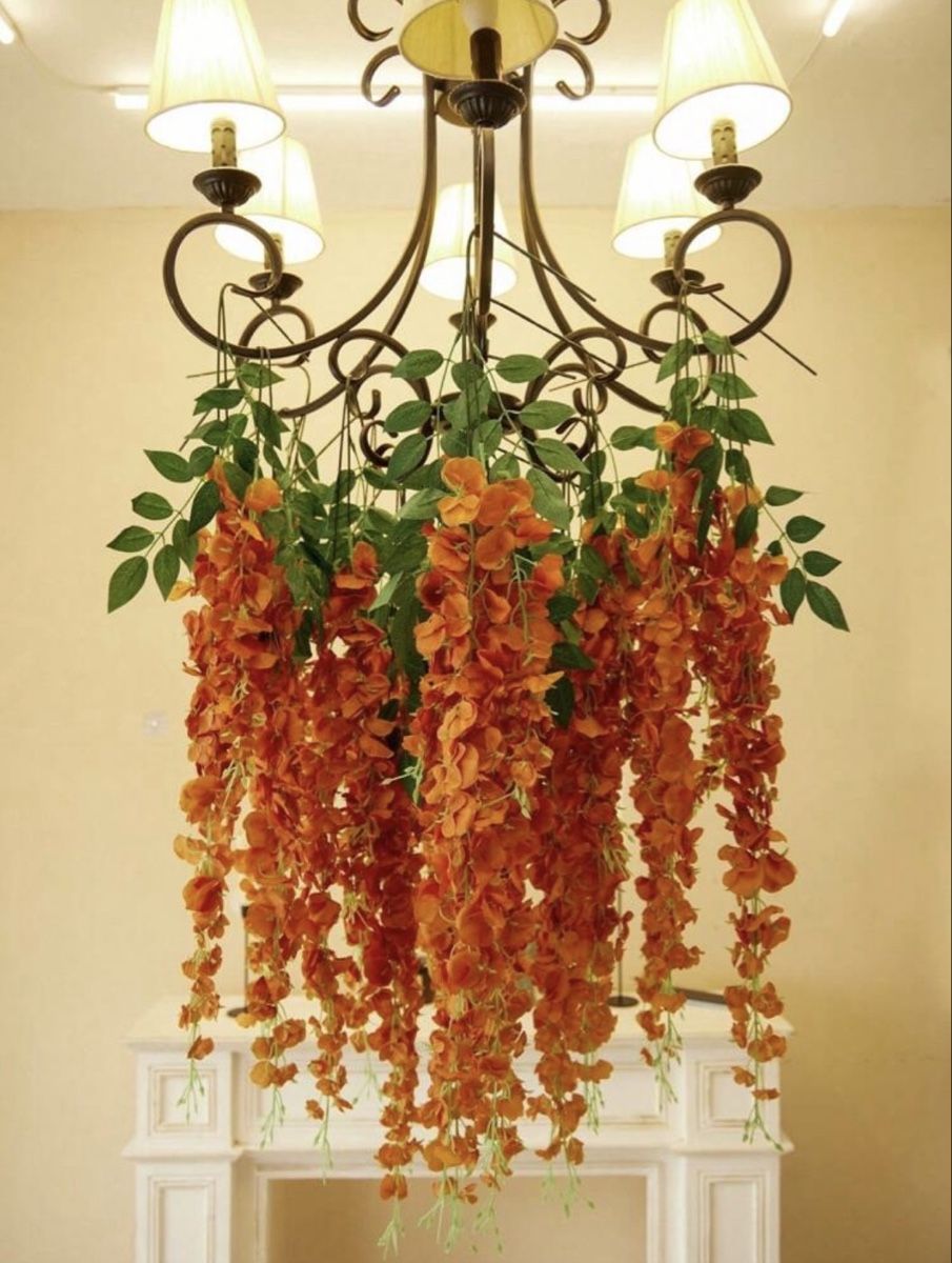 Toutes les décorations: Künstliche Blumen Girlande Orange – Neuf avec emballage d'origine à Wetzikon ZH par deb_8wcc