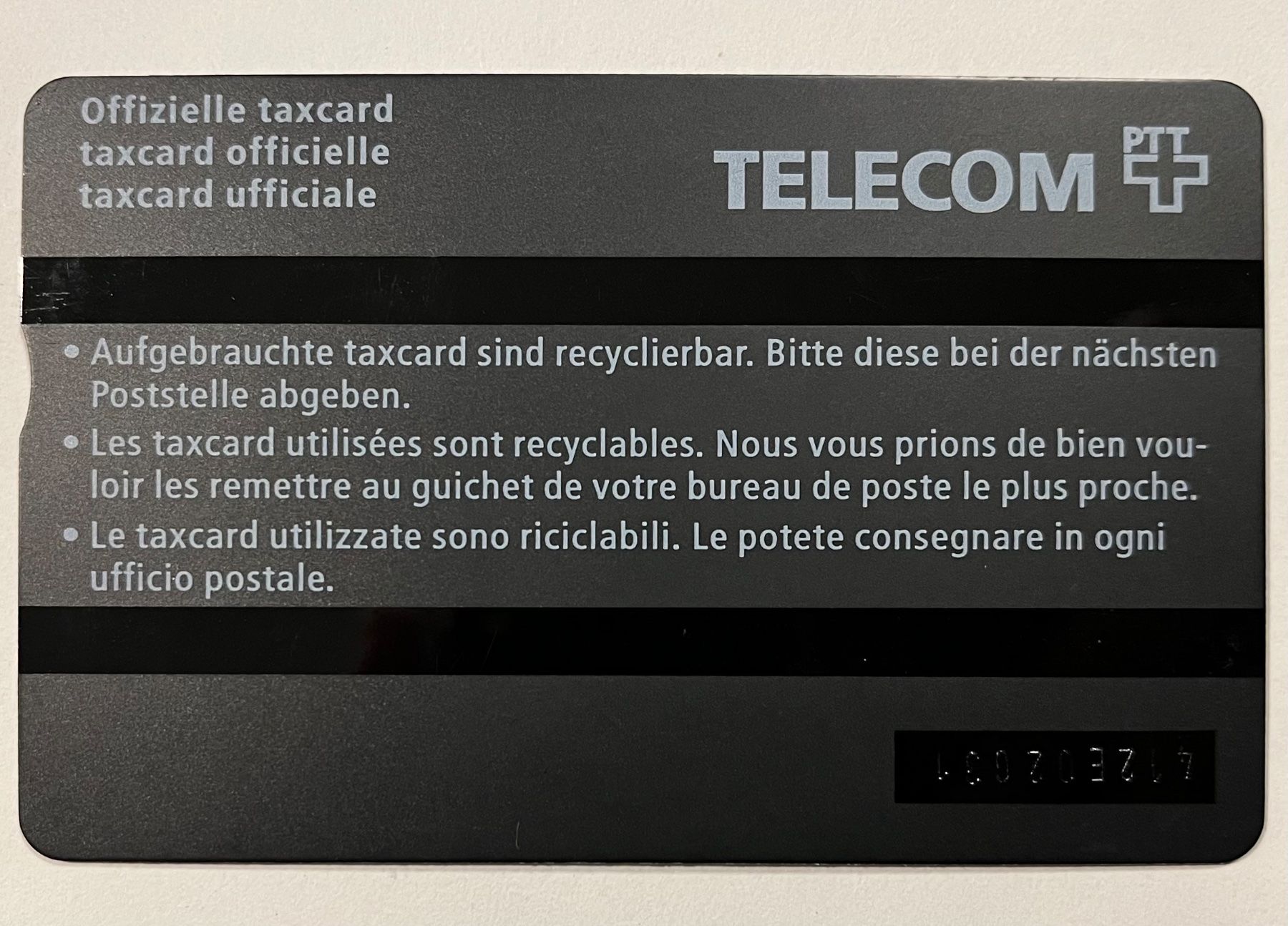 Telefon- & Taxkarten: PTT taxcard 20.- Kaminfeger – Gebraucht aus Altdorf UR von Mini037 1