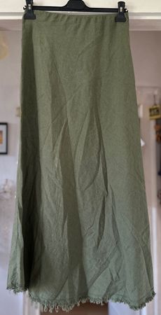 JUPE EN LIN ET VISCOSE! M SOLDES DE FIN DE SAISON