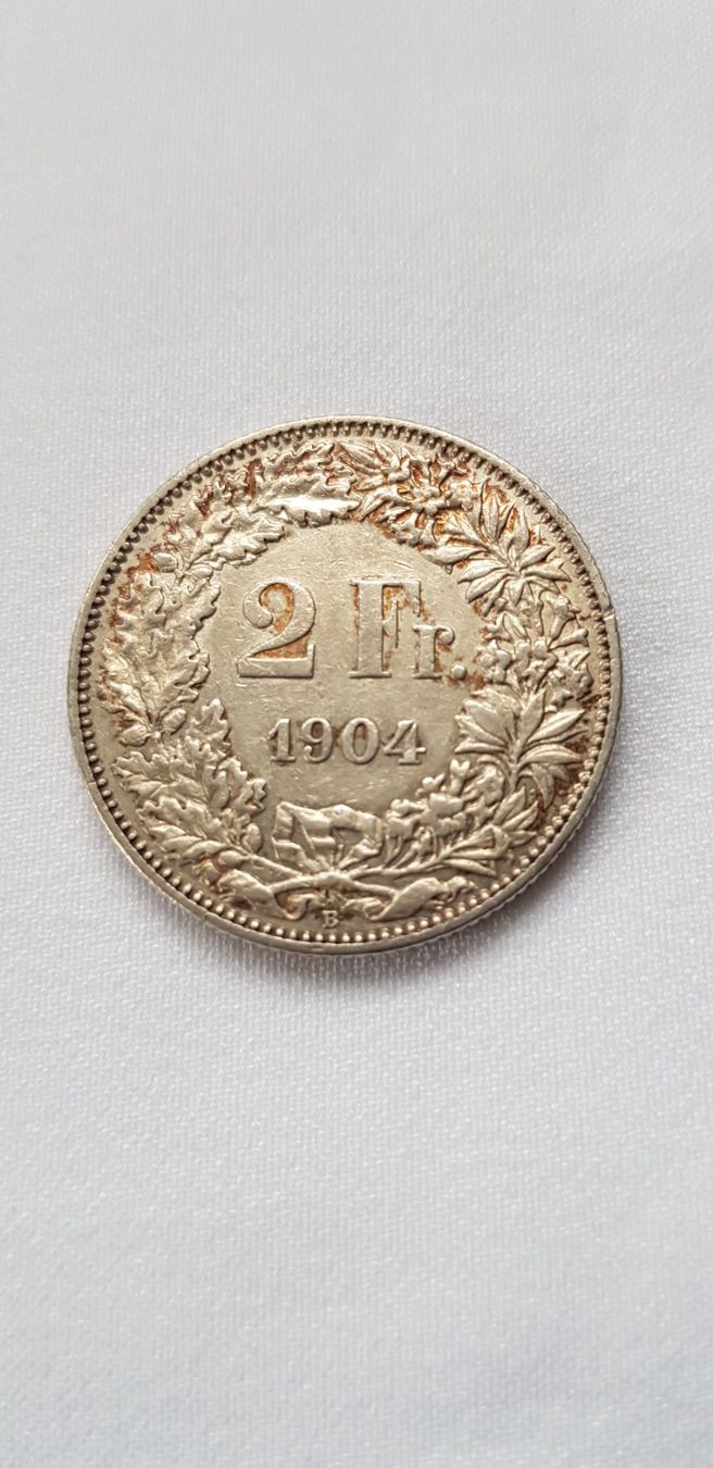 Alle Münzen: 2 Franken 1904 Schweiz – Gebraucht aus Dällikon von Toyfan 2