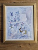 Wolfgang Amadeus Mozart - Gerahmter Kunstdruck Blau