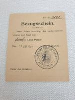 Bezugsschein Petrol Schweiz APPENZELL Gültig 28.JUNI 1940
