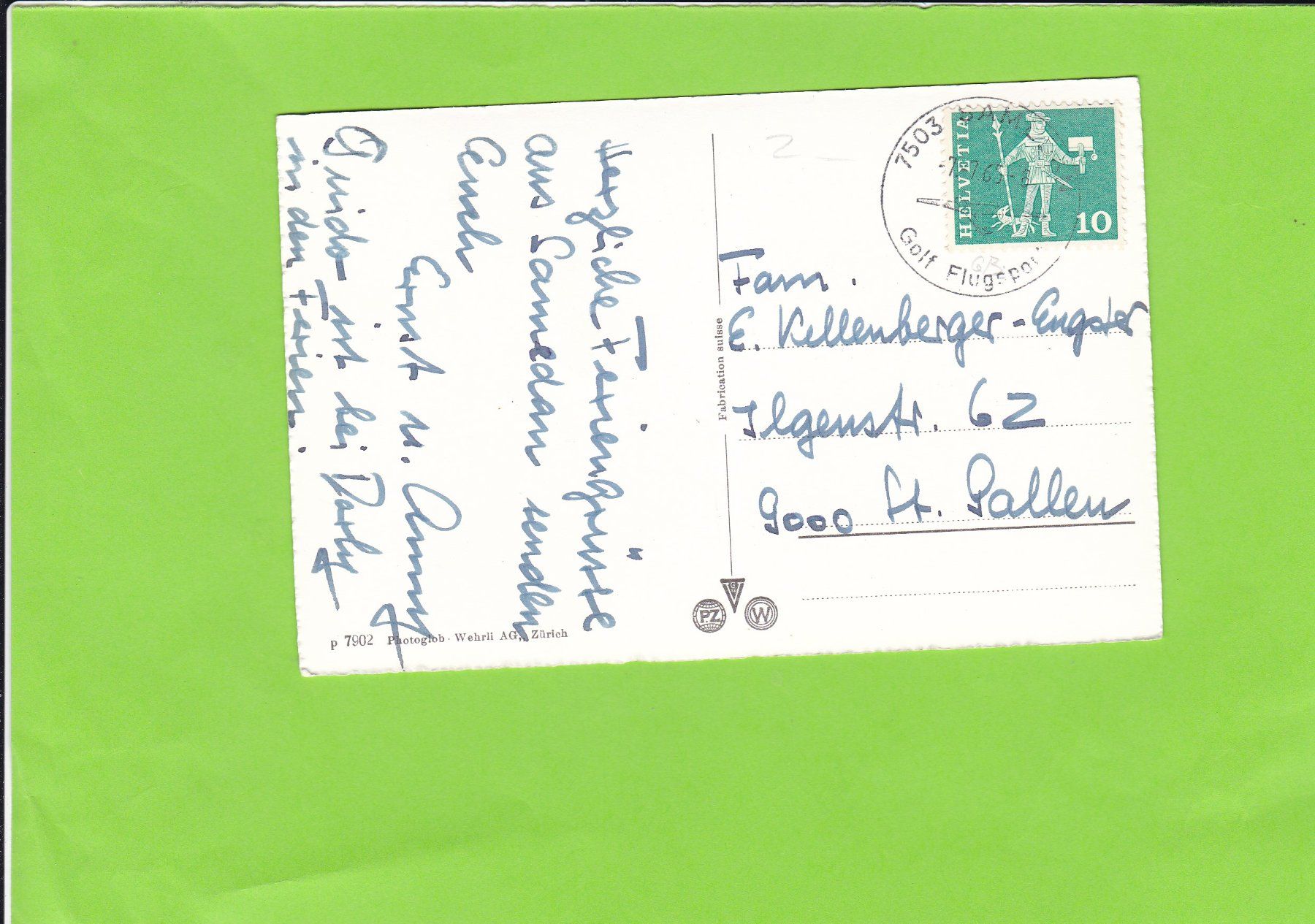 Cartoline postali: Pontresina – Usato da St. Peterzell venduto da neckertal 1