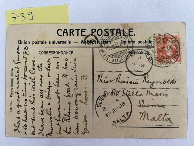Ansichtskarten: alte Ansichtskarte Basel Aeschenplatz, 1908 mit Stempel – Gebraucht aus Niederwil AG von dahu75 1