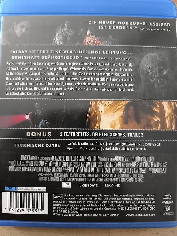 Tutti i DVDs: Never let go Bluray  – Usato da Matzingen venduto da Aurinko 2