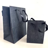 2 x Geschenktüten Paiertaschen Verpackung schwarz - NEU