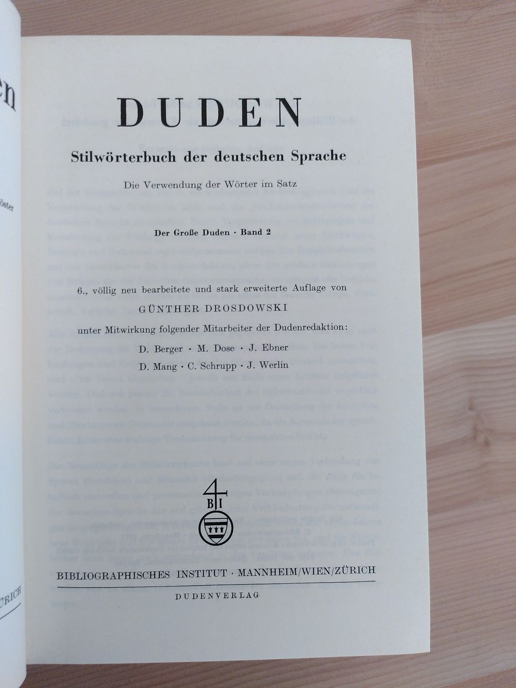 Bücher: DER GROSSE DUDEN/ STILWÖRTERBUCH 2 – Gebraucht aus Brugg AG von olamim 1