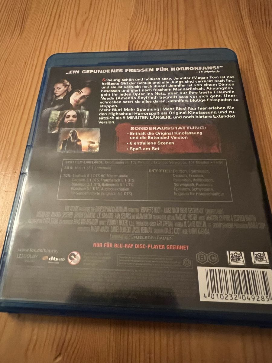 Tutti i DVDs: Jennifer's Body Blu-ray uncut extended version – Usato da Basel venduto da veralt 1